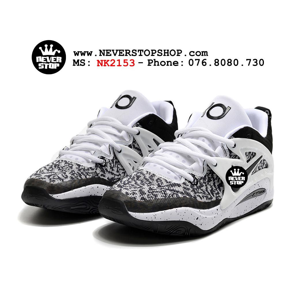 Giày bóng rổ KD 15 SPECKLED đen trắng bản đẹp hàng chất lượng cao sắc nét chuyên outdoor  | NeverStopShop.com