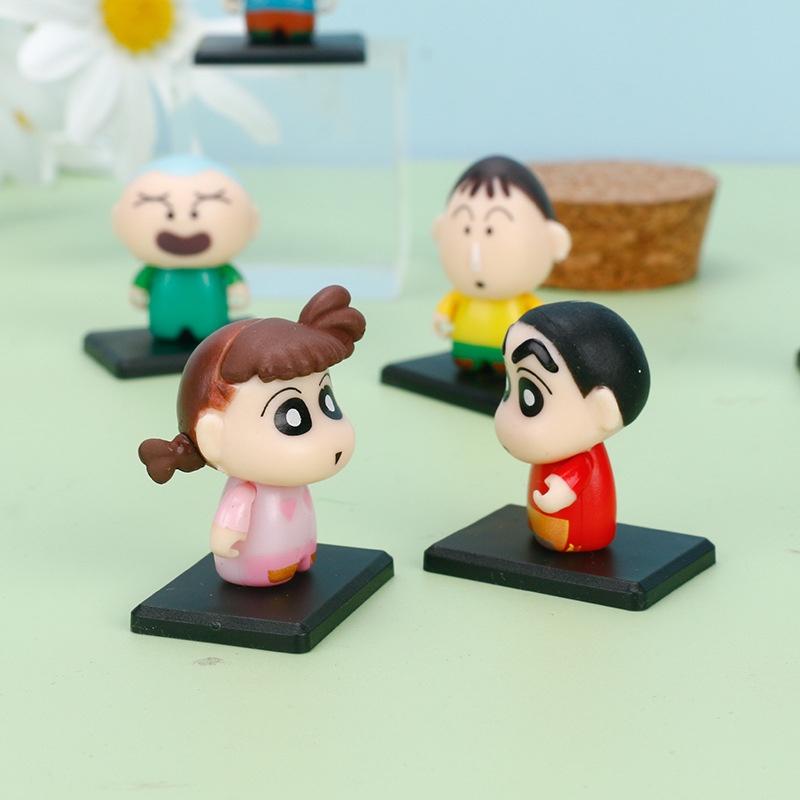 Set 6 Đồ trang trí shin-chan Hoạt Hình Bằng pvc Trang Trí