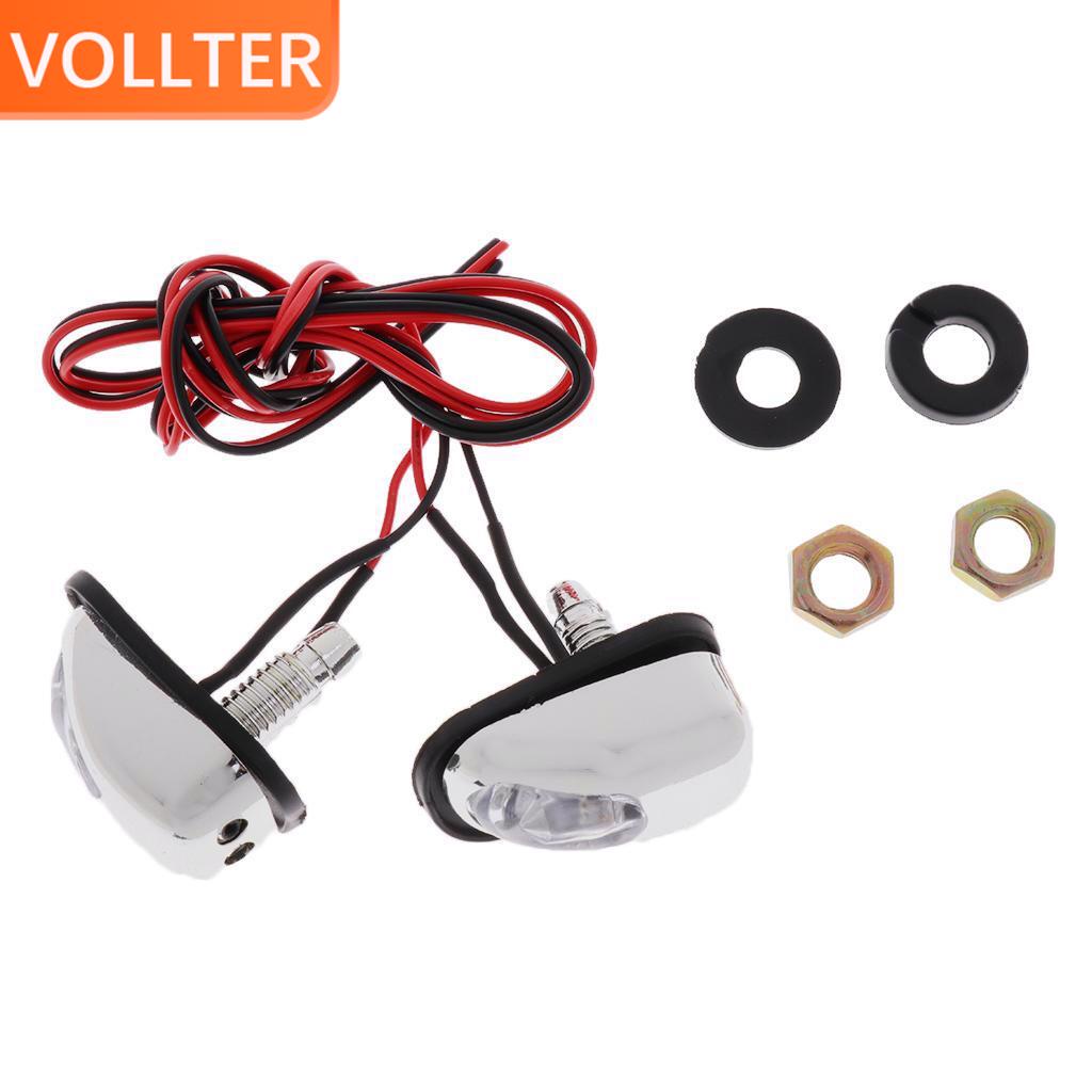 1 / 2 / 3 Cặp Vòi Phun Nước Rửa Kính Chắn Gió Xe Hơi Có Đèn led Đỏ