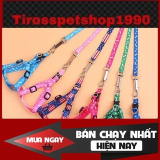 Dây dắt chó + yếm vải ❤️