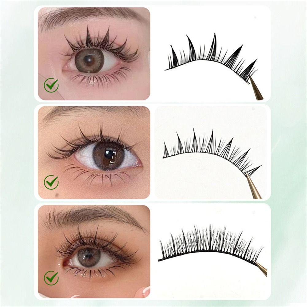 Bộ 1 5 / 7 Cặp Lông Mi Giả Hình Quả Xoài Phong Cách Nhật Bản Tự Nhiên Thời Trang Dành Cho Nữ