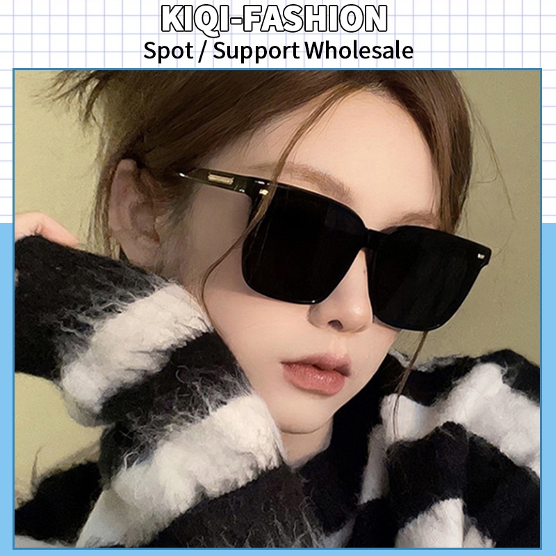 (KIQI-FASHION) COD Thời Trang Kính Mát Đi Biển Gọng Lớn Chống Nắng Màu Nâu Nhập Khẩu Chất Lượng Cao Cho Nam Và Nữ