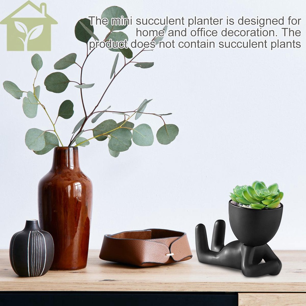 Chậu Gốm Trồng Cây Xương Rồng Hình Người Sáng Tạo Abc6493