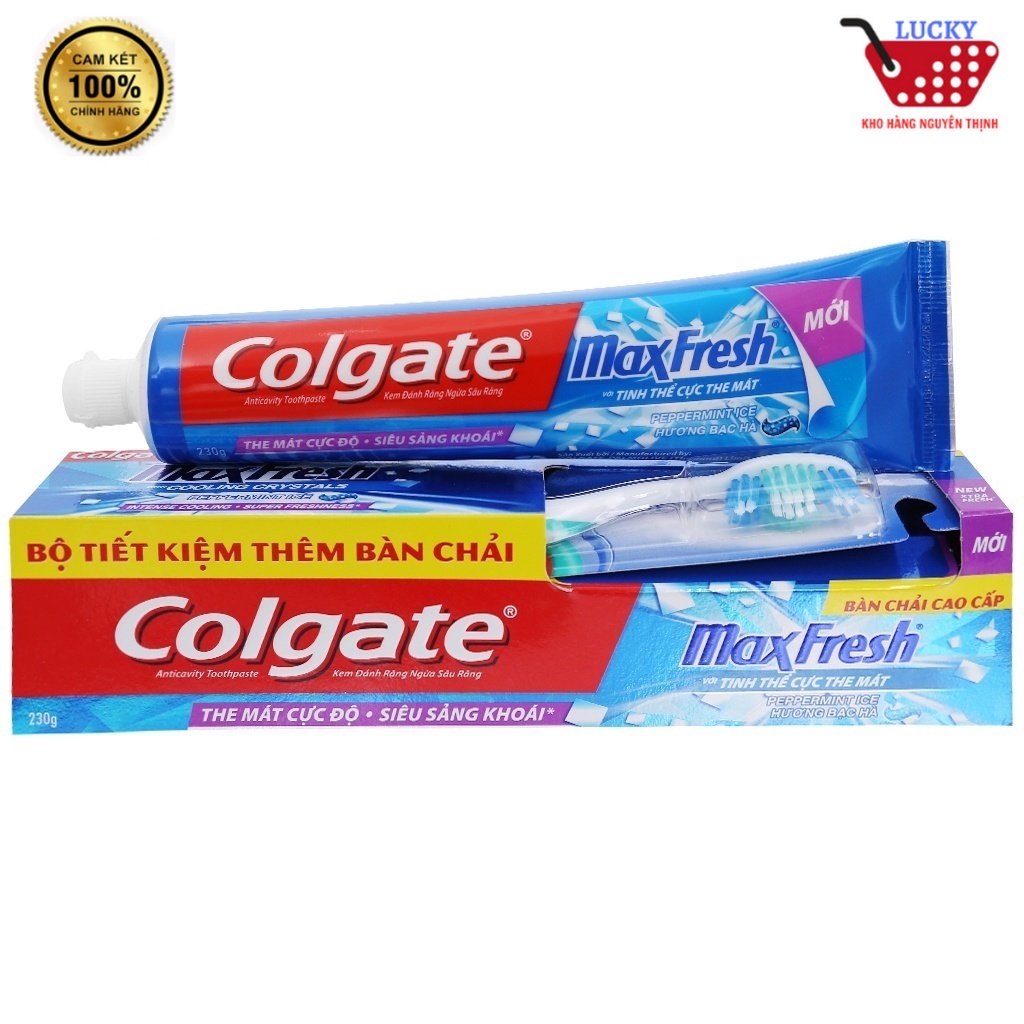 Kem Đánh Răng Colgate 225g Hương anh đào mát lạnh + Tặng Bàn Chải Cao Cấp