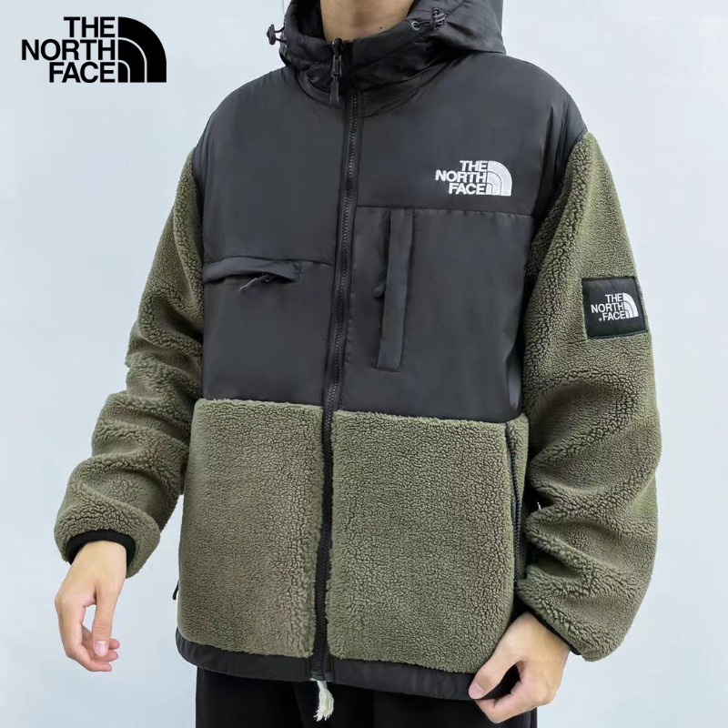 The north face Áo Khoác Lông Cừu Có Mũ Trùm Đầu 100% tnf Thời Trang Mùa Đông Dành Cho Nam Và Nữ