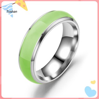 Nhẫn phát sáng màu trơn đơn giản thời trang cho nam và nữ