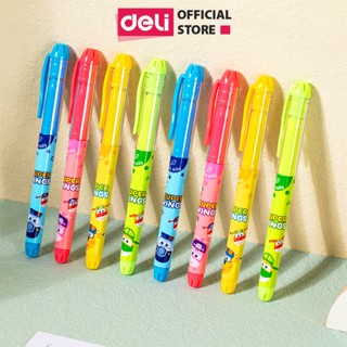  Bút Máy Học Sinh Ngòi Êm Mực Bơm Viết Mướt Nét Đều Deli - Họa Tiết Đáng Yêu CQ894 