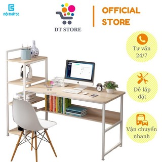 Bàn làm việc, bàn học có ngăn giá sách, thiết kế thông minh hiện đại tiện dụng, mẫu bán chạy nhất 2022