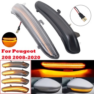 Bộ 2 đèn led gắn gương chiếu hậu cho peugeot 208 2008 2012 2013 2014 2015 2016 2017 2018 2019 2020 citroen c3