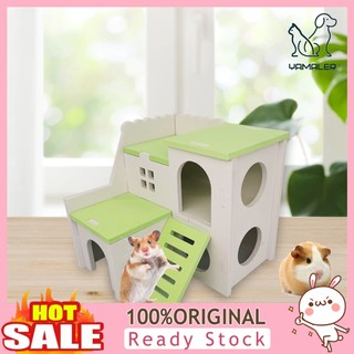 Nhà Nuôi Chuột Hamster Trốn Tìm Có Thang Thông Hơi Thiết Kế Hai Tầng