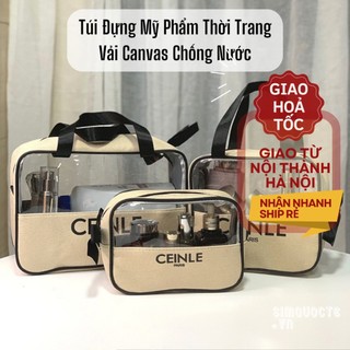 Túi đựng mỹ phẩm thời trang CEINLE cao cấp vải canvas chống nước thiết kế quai xách tiện lợi mang theo đi du lịch TMP43