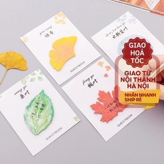 Tập 28 Giấy Note Giấy Dán Ghi Chú Tạo Hình Chiếc Lá Sáng Tạo ST165