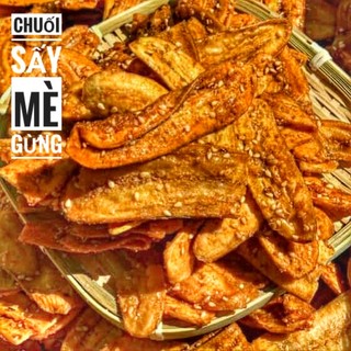 Chuối sấy mè gừng giòn tan túi 400gr