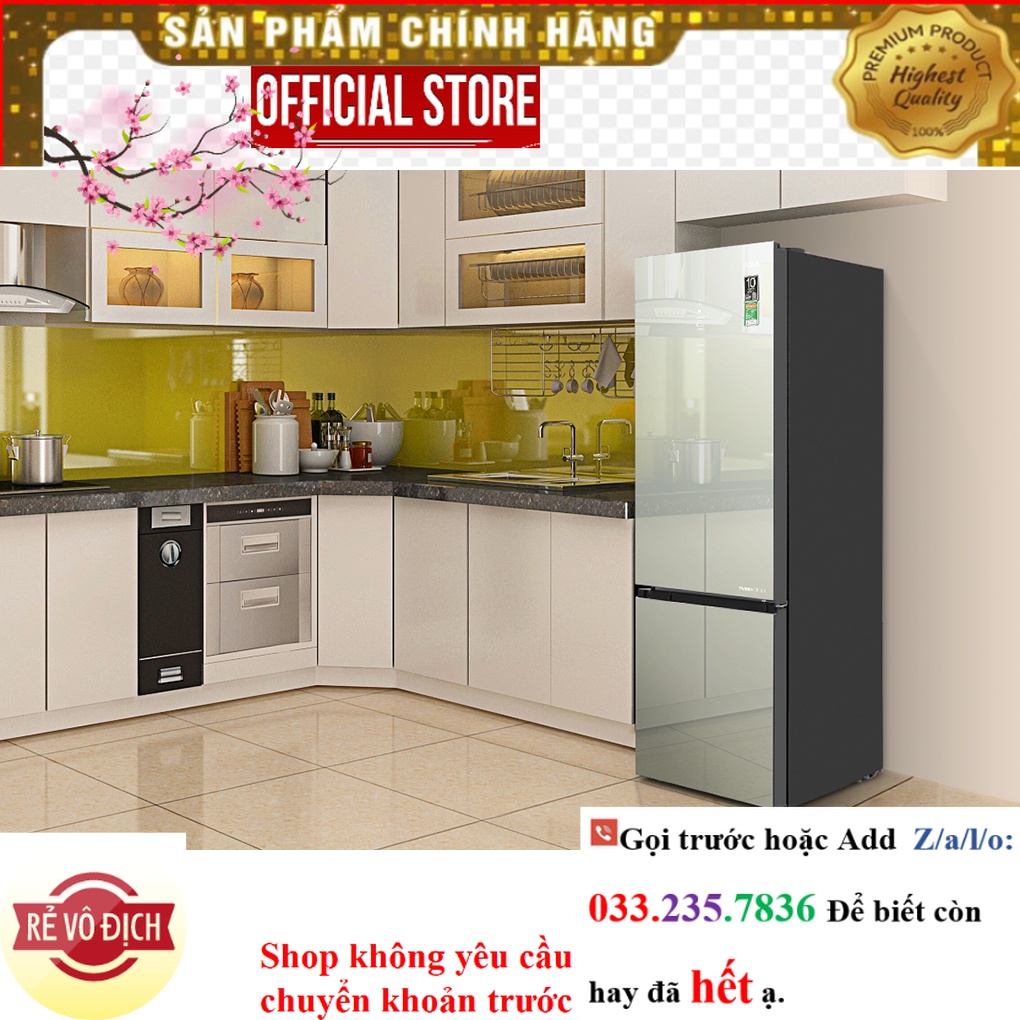 {New} Tủ lạnh Aqua Inverter 292 lít AQR-B350MA(GM)