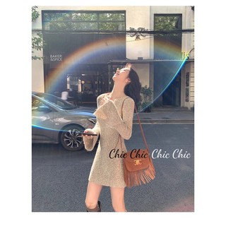 Chic Chic váy nữ Đầm Body Cho thời váy Stylish Minimalist Vintage Trendy WLQ2410HE9 3Z240117