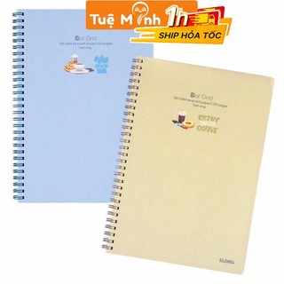 Vở B5 120 trang Dot grid MS 578 [Chọn Màu] bìa nhựa lò xo kép Klong VPPTUEMINH, cuốn tập sổ Klong