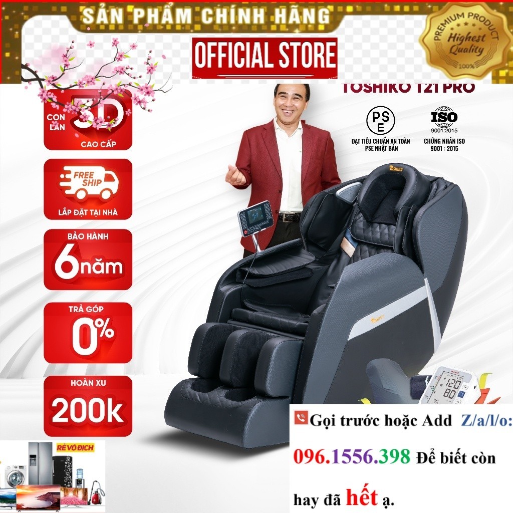 Ghế massage trị liệu toàn thân Toshiko T21 Pro ~P&G
