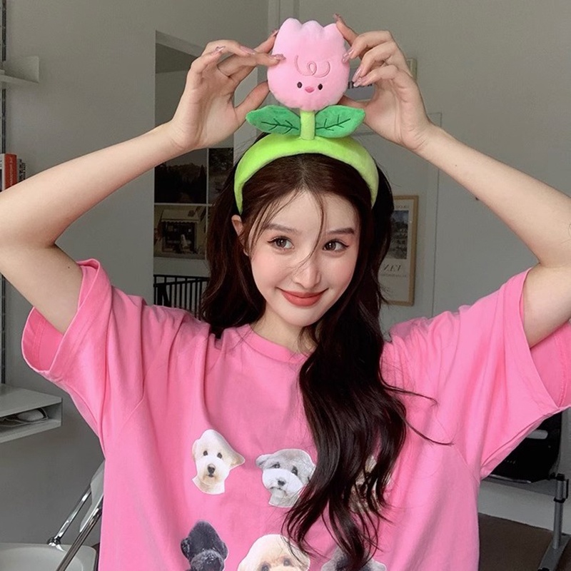 Băng Đô Cài Tóc Hình Hoa Lá / Sâu Bướm / Hoạt Hình Dễ Thương Vui Nhộn Cho Nữ OUYOUVN