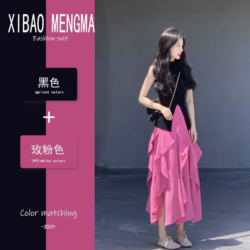 Plus set Áo Váy Không Tay Phong Cách Hàn Quốc Cho Nữ