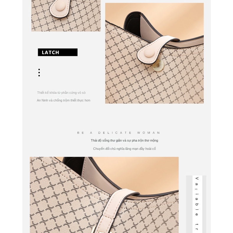 Túi Xách Da pu In Họa Tiết Đơn Giản Thời Trang Cho Nữ