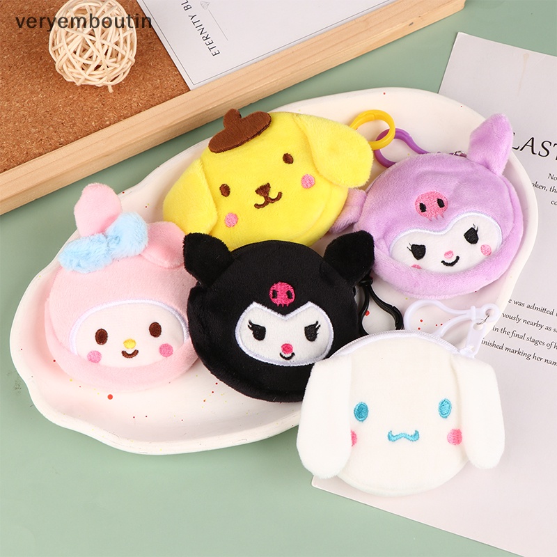 Ví Nhỏ Đựng Tiền Xu Hình cinnamoroll kuromi Nhồi Bông Dễ Thương Cho Bé Gái