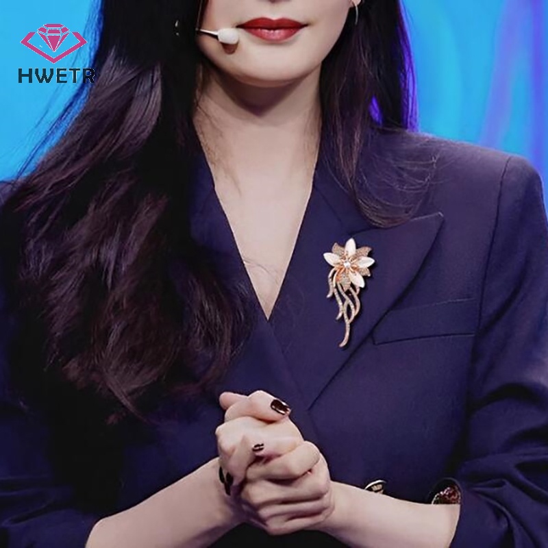 Trâm Cài Áo Hình Cây Hoa Đá opal Thời Trang Mới