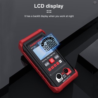 HABOTEST HT123 Digital Multimeter Auto Range Multi-meter 2,000 Counts True RMS Measuring AC/DC Voltage Resistance NCV Test with LCD Backlight Flashlight Data Hold