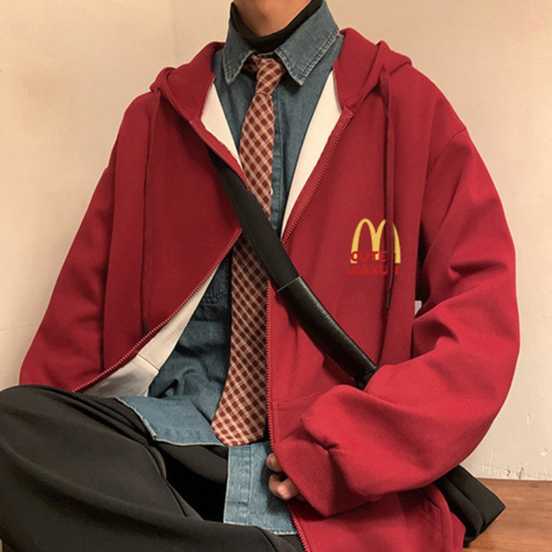 Áo Khoác Hoodie Chui Đầu In Hình Mcdonald 2023 Phong Cách Mỹ Thời Trang Thu Đông Cho Cặp Đôi