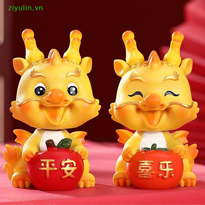 Tượng Rồng Trung Hoa ziyulin 2024 Trang Trí Bảng Điều Khiển Xe Hơi vn