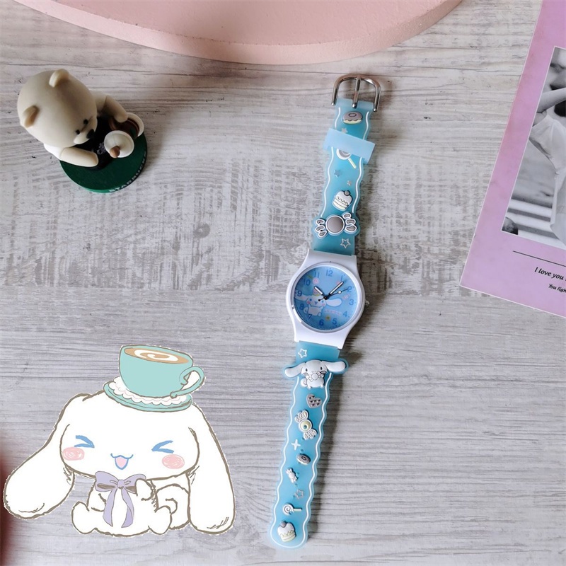 Hoạt Hình Đồng Hồ Điện Tử Hình sanrio kuromi Dạ Quang Chống Thấm Nước Bằng Silicon Cho Bé