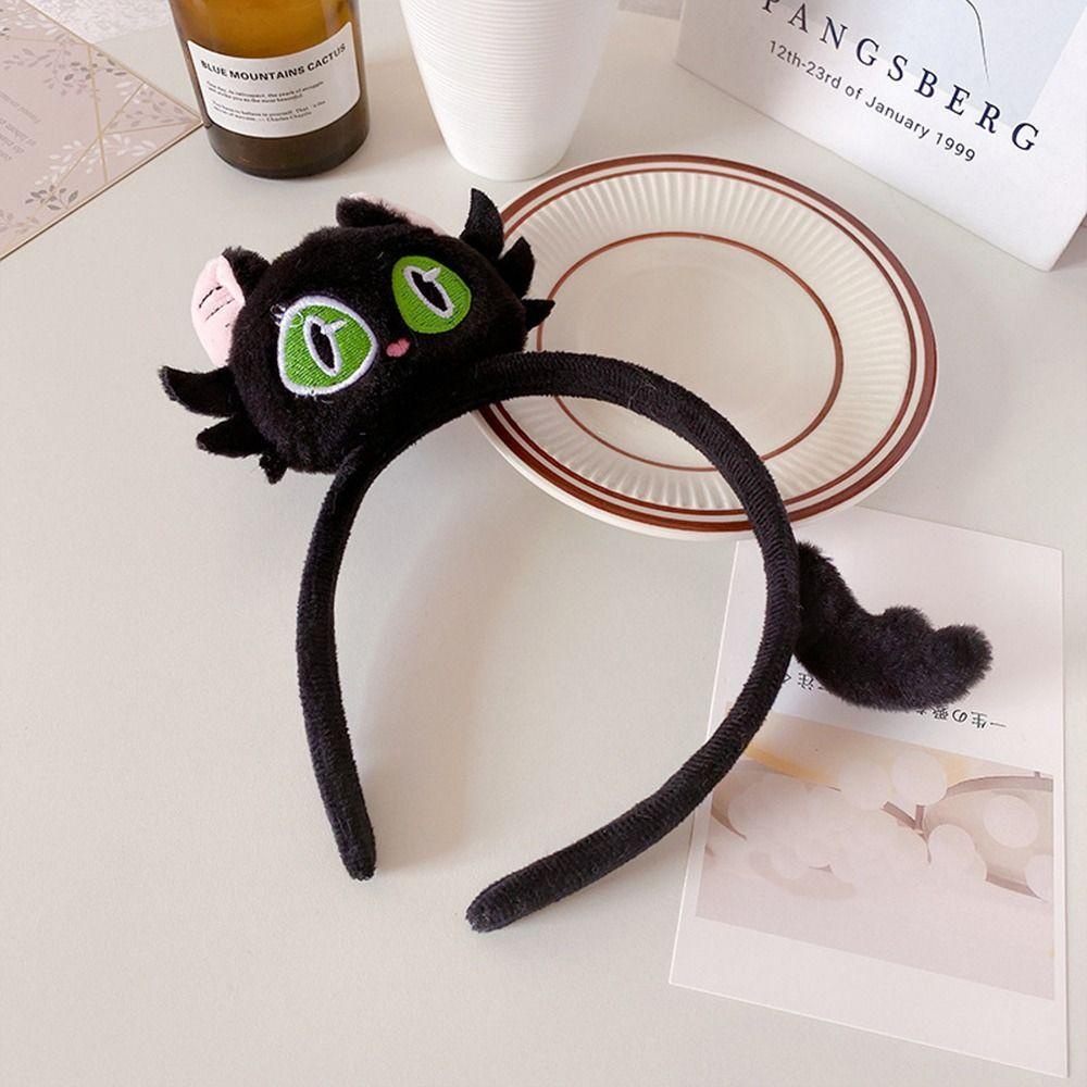 Băng Đô Cài Tóc Vải Lông Hình Mèo Hoạt Hình Sáng Tạo Phong Cách Hàn Quốc Dành Cho Bạn Nữ Chụp Ảnh
