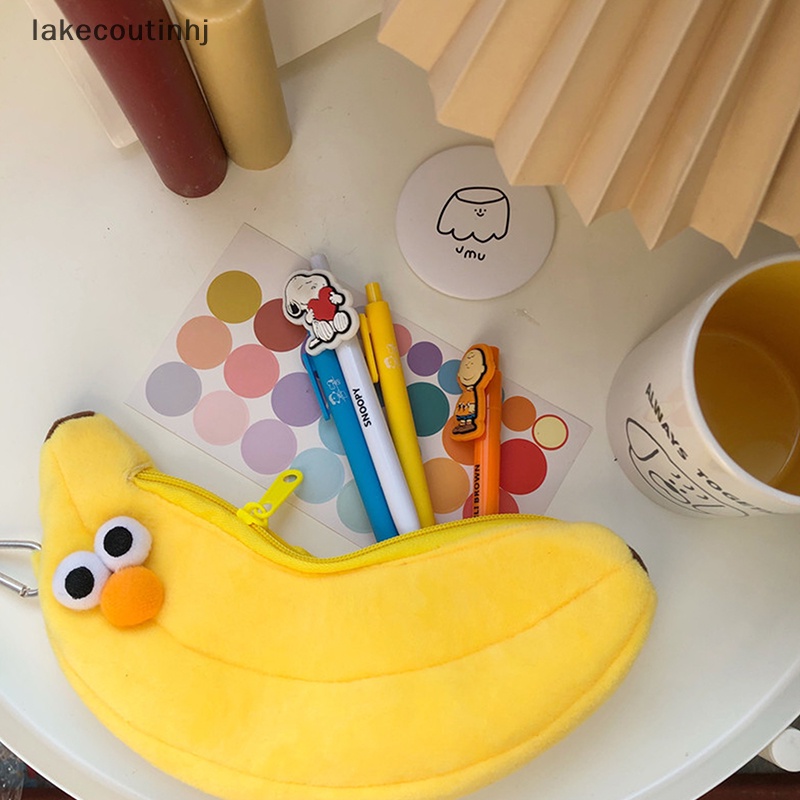 Túi Đựng Bút Hình Đùi Gà / Chuối Nhồi Bông Đơn Giản Dễ Thương Phong Cách Hàn Quốc