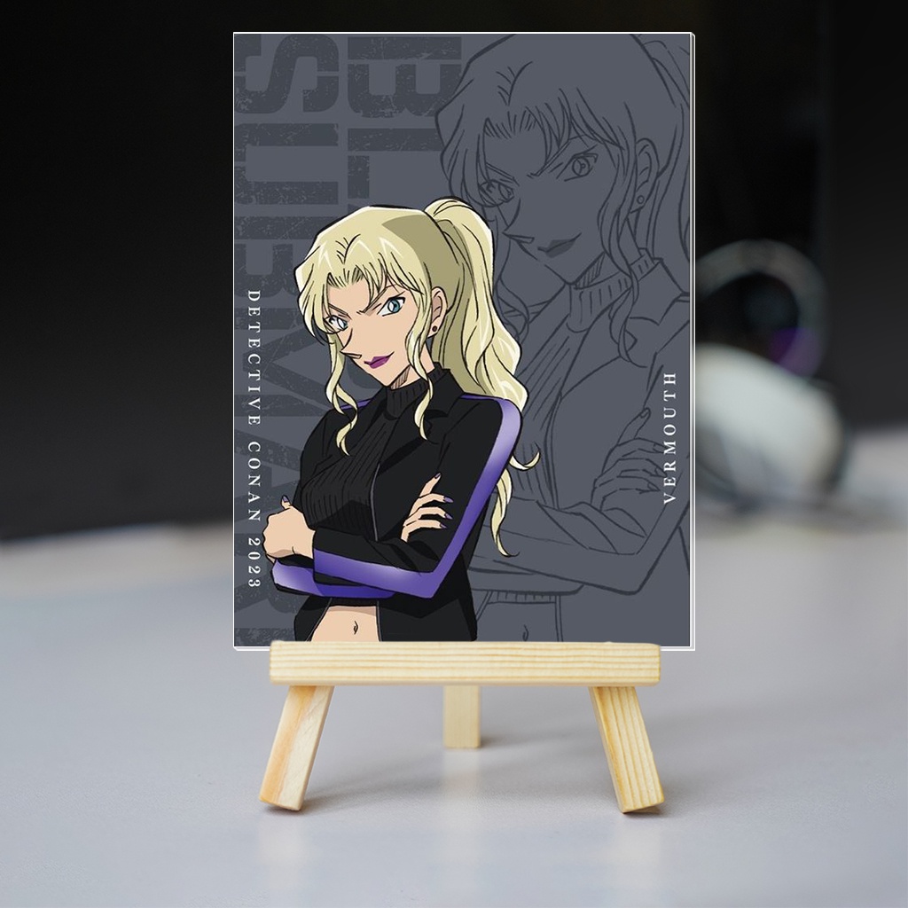 Tranh kính Thám Tử Lừng Danh Conan: Tàu Ngầm Sắt Màu Đen 2023 cute dễ thương trang trí góc học tập bàn làm việc