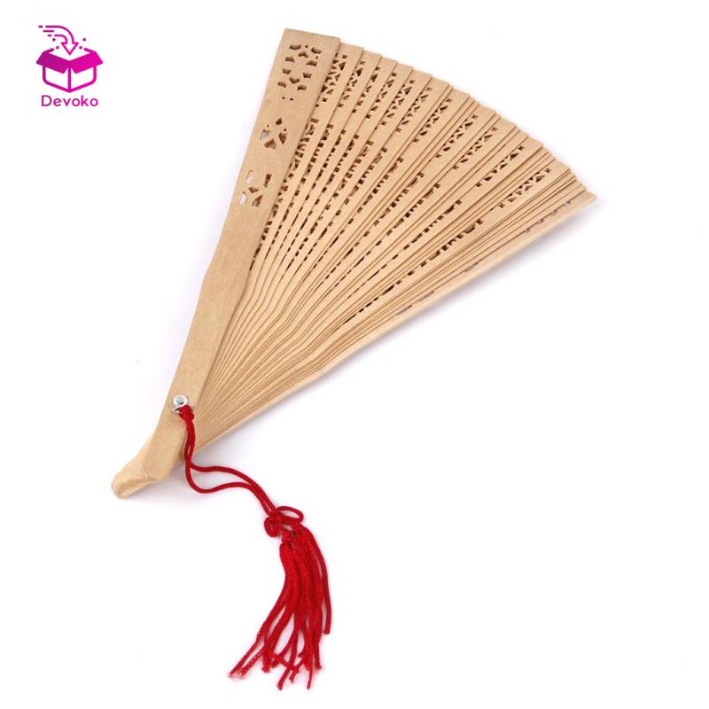 Quạt gỗ cầm tay DEVOKO phong cách Trung Hoa