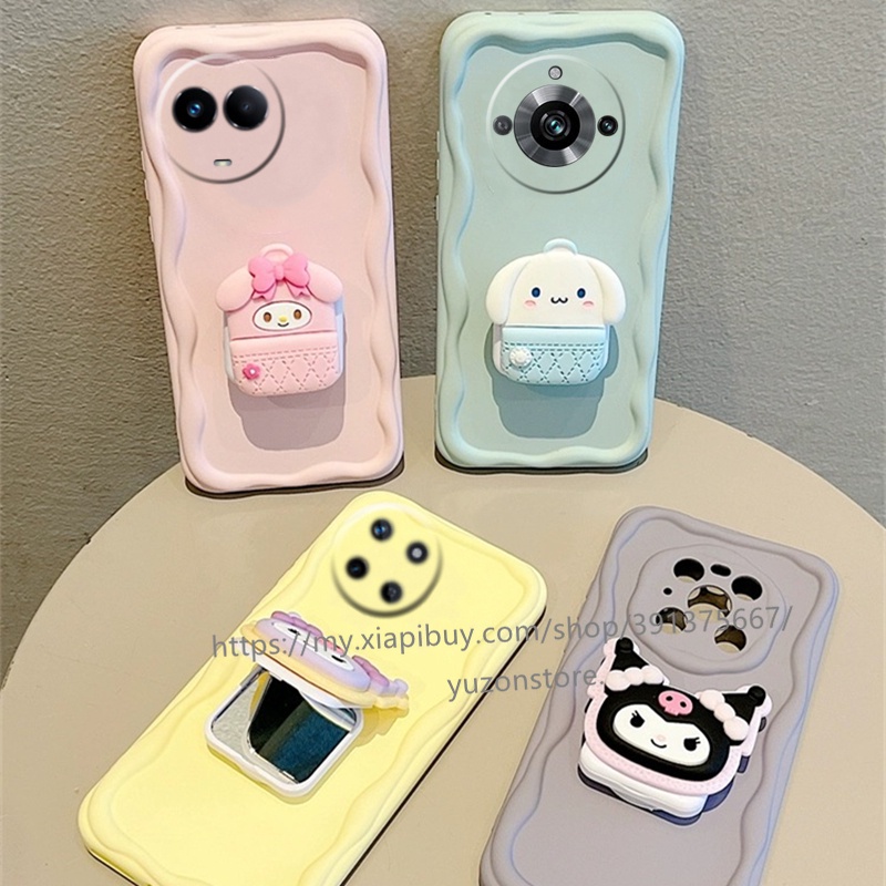 Phù Hợp Ốp Điện Thoại Silicon Họa Tiết macaron Kèm Giá Đỡ Cho realme 11 pro pro + realme 10t 10 pro pro + 4g 5g nfc