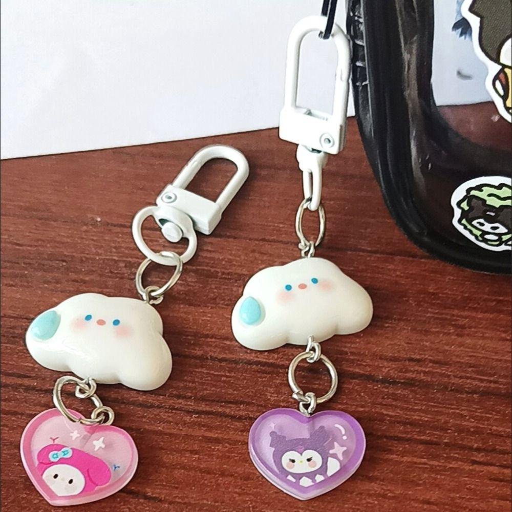 Mluck cinnamoroll Móc Khóa Hình Đám Mây Hoạt Hình my melody my melody Đám Mây Trái Tim Thiên Nhiên Bằng Nhựa resin Cho Nữ