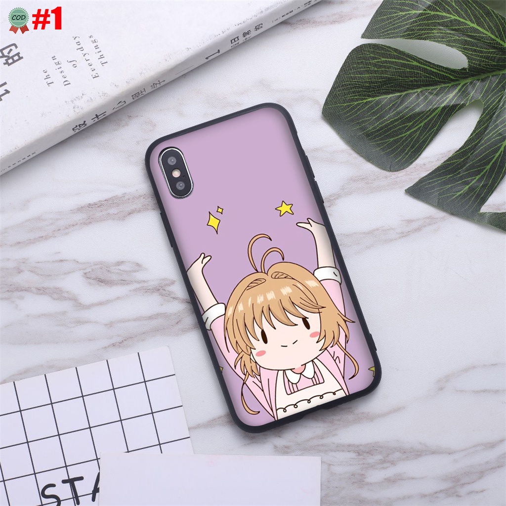 Ốp Điện Thoại Dẻo Họa Tiết Hoạt Hình Thủ Lĩnh Thẻ Bài sakura Cho iphone 15 15 pro max 15 plus y7