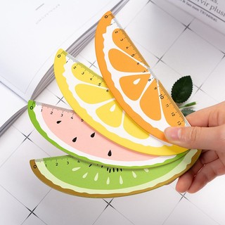 15 cm hình trái cây dễ thương thước nhựa văn phòng phẩm sinh viên