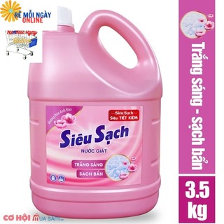 Nước giặt Lix Siêu sạch hương Hoa Anh Đào 3.5kg Trắng sáng, thơm lâu