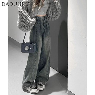 Quần jean DADUHEY ống rộng phong cách đường phố Mỹ cổ điển thời trang 2023 cao cấp plus size