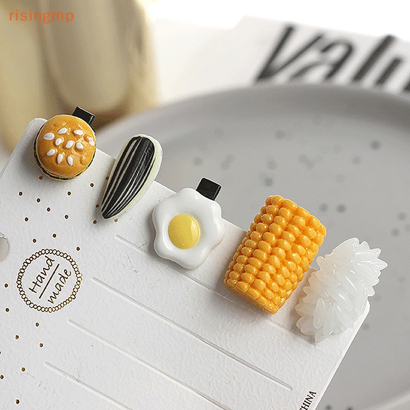 Kẹp Tóc Trang Trí Hạt Ngô / Cơm / burger Vui Nhộn Dễ Thương Thích Hợp Làm Quà Tặng Cho Bé Gái