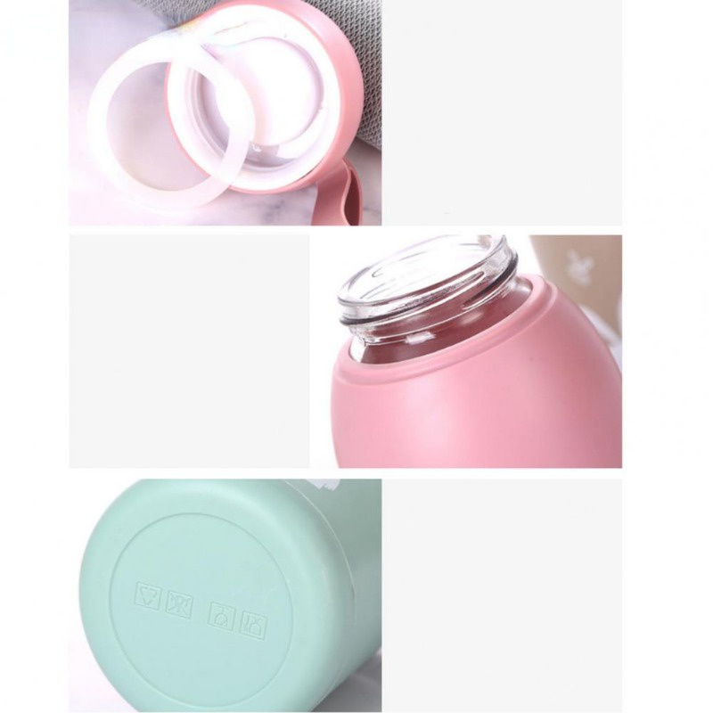 Bình Nước Thủy Tinh Hai Lớp Cách Nhiệt Dung Tích 330ml