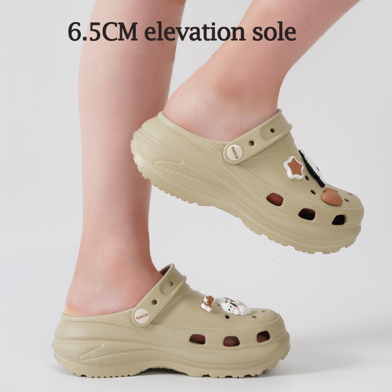 AYUER Puff Cloud 6.5CM Đế dày Thoải mái Hoạt hình ngoài trời Xăng đan đi biển DIY