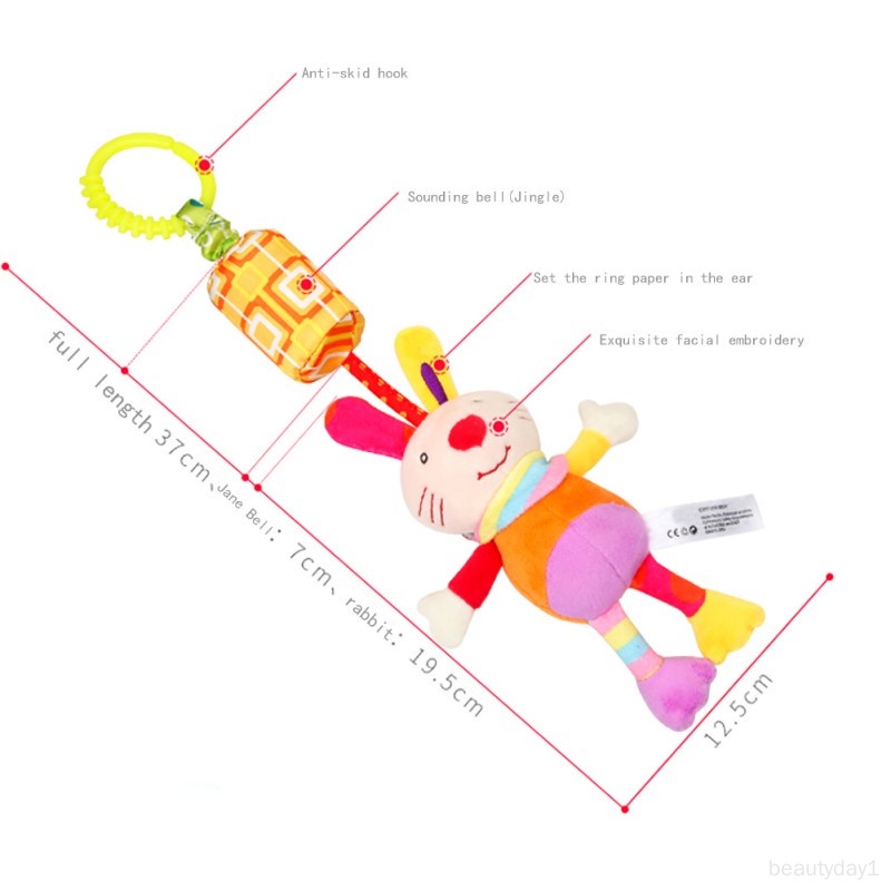 Đồ Chơi Lục Lạc Hình Chú Ong Dễ Thương Treo Xe Đẩy Em Bé 0-12 Tháng Tuổi