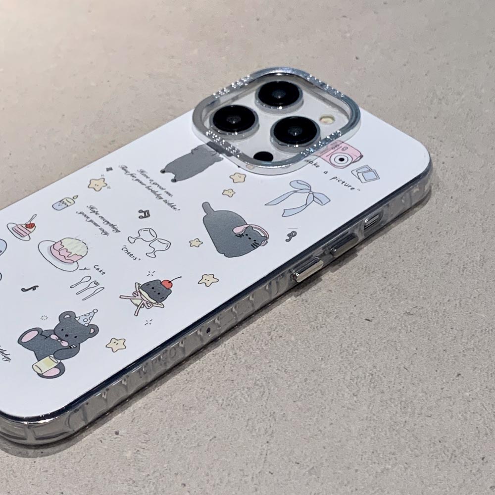 Ốp Điện Thoại Cứng Họa Tiết Chó Mèo Dễ Thương Cho iphone 11 12 12pro 12promax 13 13pro 13promax 14 14pro 14promax