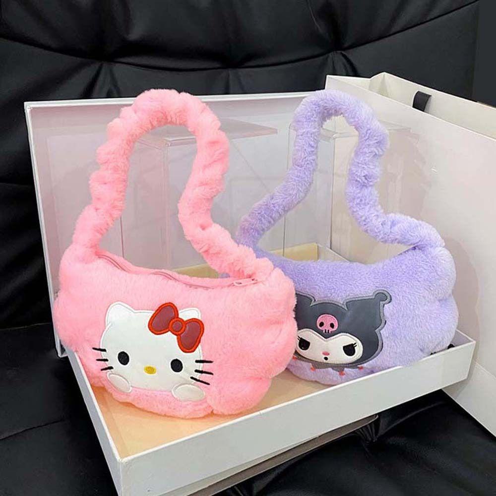 Shanhai Túi tote Đeo Vai Cỡ Lớn Họa Tiết Mèo kitty / Cún Cinnamon Nhồi Bông Dễ Thương