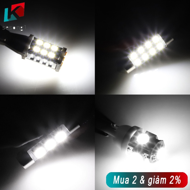 Sesong Set 12 Bóng Đèn led t10 t15 6000k 360 Độ Chuyên Dụng Cho Xe Hơi