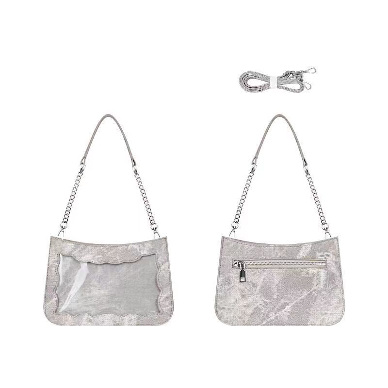 Túi Đeo Chéo Một Bên Vai Trong Suốt Phong Cách Nhật Bản Dễ Phối Đồ Hàng Ngày Giảm Đau Hàng Ngày Có Sẵn haobing boutiqu