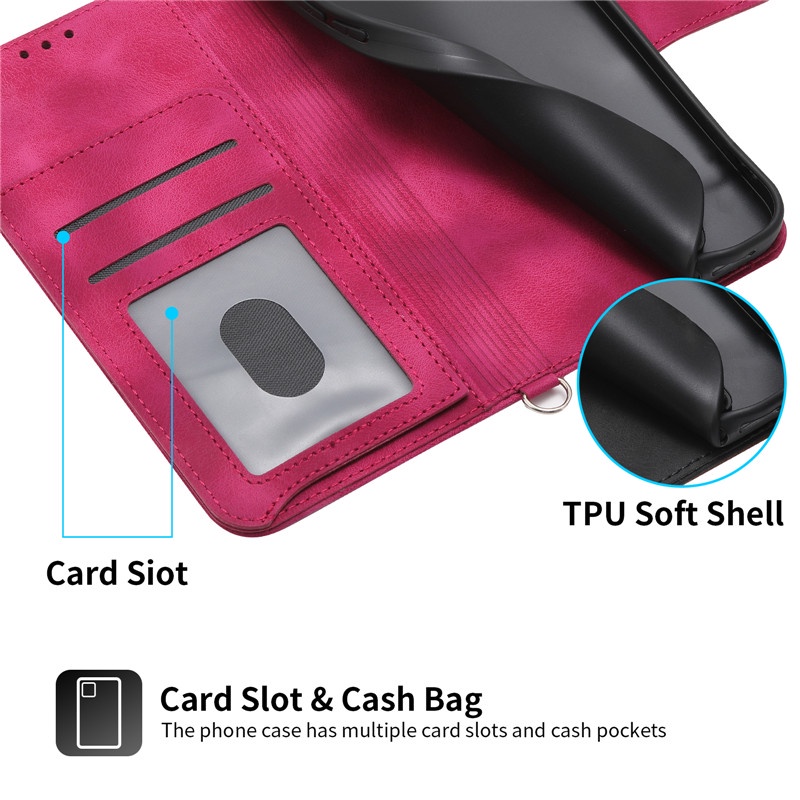 Thời Trang Bao Nắp Gập Chất Giả Da Nhiều Màu Cho Điện Thoại samsung s23 fe s23 plus s22 ultra a05 a05s a15 Ốp