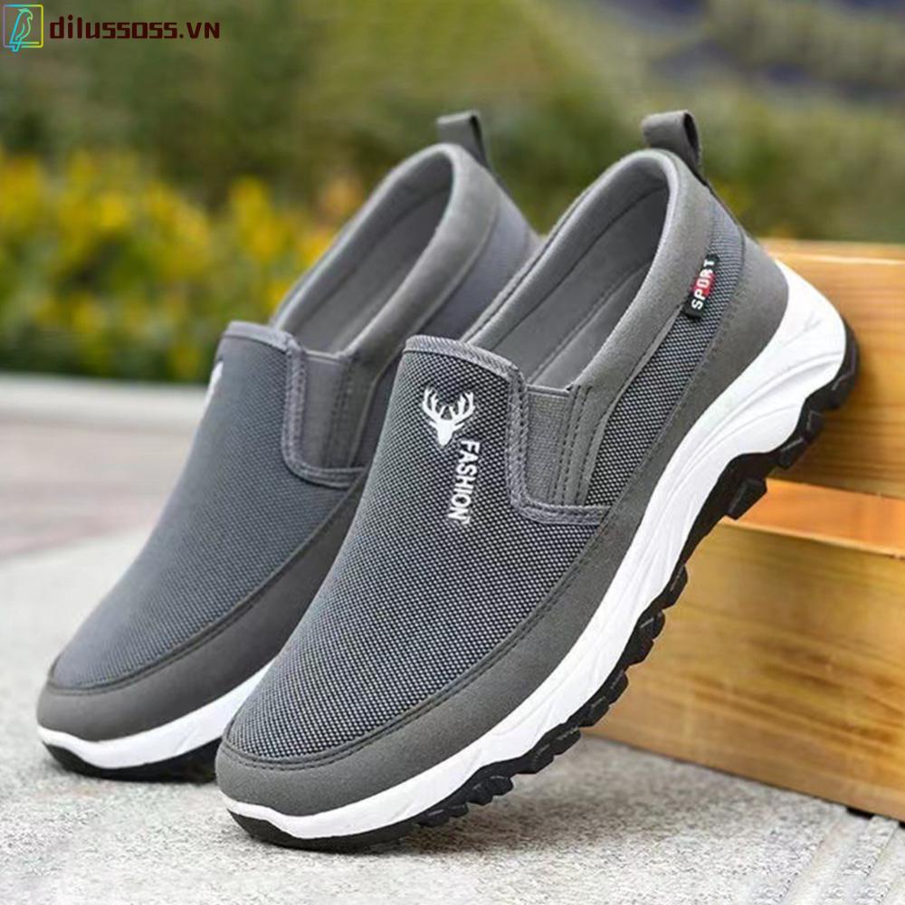 Giày Thể Thao Phối Lưới Thoáng Khí Thoải Mái Cho Nam Chạy Bộ Và Chạy Bộ